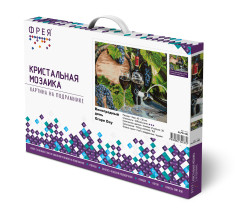 Кристальная ( алмазная) мозаика  " ФРЕЯ" ALPD- 062 на подрамнике " Виноградный день" 30 х 40 см — фото 2