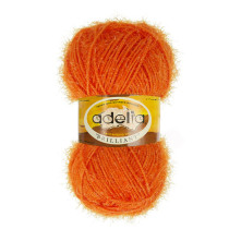 Пряжа ADELIA " BRILLIANT" 100% полиэстер 10 * 50г 90 м №04 оранжевый. Цена за упаковку 10 шт — фото 1