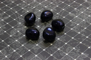 Бусина Чехия PRECIOSA под жемчуг фигурн. 131-50-021 16 x 14 мм т.голубой (dark blue) - 5 бусин — фото 2