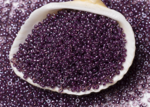 Бисер Япония MIYUKI Seed Beads 15/0 5г 1834 аметист пурпурный линия внутри — фото 3