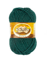 Пряжа ADELIA " DINA" 100% шерсть 10 * 50г 100 м №28 изумрудный. Цена за упаковку 10 шт — фото 1