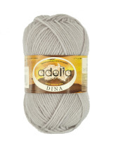 Пряжа ADELIA " DINA" 100% шерсть 10 * 50г 100 м №27 св. серый. Цена за упаковку 10 шт — фото 1