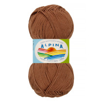 Пряжа ALPINA "HOLLY" 100% мерсеризованный хлопок 10 * 50г 200 м №223 коричневый. Цена за упаковку 10 шт — фото 1