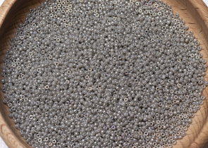 Бисер Япония MIYUKI Seed Beads 15/0 100г 1865 дымчато-серый непрозрачный блестящий — фото 5