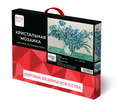 Кристальная ( алмазная) мозаика  " ФРЕЯ" MET- ALPD- 028 на подрамнике " Ирисы, Винсент ван Гог" 40 х 30 см — фото 2