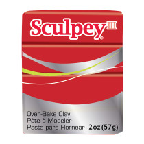 " Sculpey" III полимерная глина S302 57 г 1137 маково- красный — фото 1