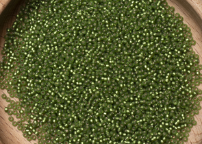 Бисер Япония MIYUKI Seed Beads 15/0 5г 0026F оливковый матовый серебряная линия внутри — фото 5