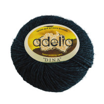 Пряжа ADELIA " DINA" 100% шерсть 10 * 50г 100 м №08 синий. Цена за упаковку 10 шт — фото 1