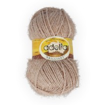 Пряжа ADELIA " BRILLIANT" 100% полиэстер 10 * 50г 90 м №12 бежевый. Цена за упаковку 10 шт — фото 1