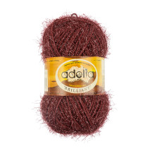 Пряжа ADELIA " BRILLIANT" 100% полиэстер 10 * 50г 90 м №32 бордовый. Цена за упаковку 10 шт — фото 1