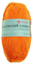 Пряжа Пехорская ПТ " Классический хлопок" 100% мерсеризованный хлопок 100 г 250 м №485 желтооранжевый. Цена за упаковку 5 шт — фото 1