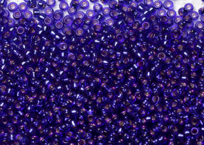 Бисер Япония MIYUKI Seed Beads 15/0 100г 1427 окрашенный тёмно-фиолетовый серебряная линия внутри — фото 1