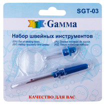 Набор для шитья " Gamma" SGT- 03 Набор швейных инструментов нитковдеватель, мини- лупа, вспарыватель — фото 1