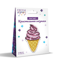 Кристальная ( алмазная) мозаика  " ФРЕЯ" ALVM- 012 магнит " Мороженое" 6 х 10, 5 см — фото 2