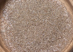 Бисер Япония MIYUKI Seed Beads 15/0 100г 1521 кристалл игристый бежевая линия внутри — фото 5