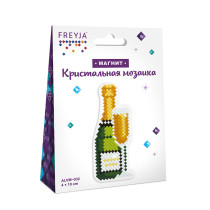 Кристальная ( алмазная) мозаика  " ФРЕЯ" ALVM- 032 магнит " Шампанское" 4 х 10 см — фото 2