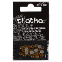 Страз клеевой " Zlatka" ZRTG- 2024 SS20 цветные 4. 7 мм стекло 24 шт в пакете с картонным еврослотом №15 яр. жёлтый ( Topaz)  — фото 1