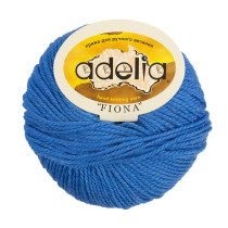 Пряжа ADELIA " FIONA" 50% шерсть, 50% акрил 10 * 50г 90 м №330 яр. голубой. Цена за упаковку 10 шт — фото 1