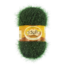 Пряжа ADELIA " BRILLIANT" 100% полиэстер 10 * 50г 90 м №31 т. зеленый. Цена за упаковку 10 шт — фото 1