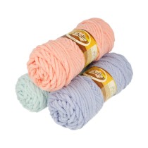 Пряжа ADELIA " MIMI" 100% полиэстер 5 * 100 г 80 м №06 бл. розовый. Цена за упаковку 5 шт — фото 3