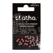 Страз клеевой " Zlatka" ZRTG- 1272 SS12 цветные 3. 2 мм стекло 72 шт в пакете с картонным еврослотом №19 красный ( Siam)  — фото 1