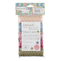 Пряжа ARACHNA "Jute" Ассорти 100% джут 5 х 30 г 27 м № 05. Цена за упаковку 5 шт — фото 1