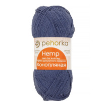 Пряжа Пехорская ПТ " Конопляная" 70% хлопок, 30% конопля 50 г 280 м №770 новая джинса. Цена за упаковку 5 шт — фото 1