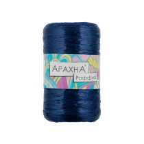 Пряжа ARACHNA " Raffia" 100% полипропилен 5 * 50г ± 10 г 200 м №46 т. синий. Цена за упаковку 5 шт — фото 1