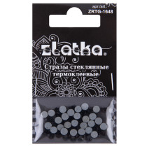 Страз клеевой " Zlatka" ZRTG- 1648 SS16 цветные 3. 9 мм стекло 48 шт в пакете с картонным еврослотом №03 черный ( Jet)  — фото 1