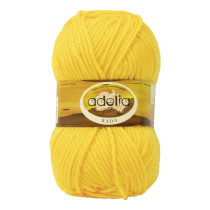 Пряжа ADELIA " RADA" 100% акрил 10 * 100 г 80 м №003 желтый. Цена за упаковку 10 шт — фото 1