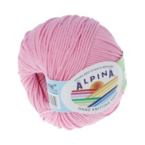 Пряжа ALPINA " RENE" 100% мерсеризованный хлопок 10 * 50г 105 м №032 розовый. Цена за упаковку 10 шт — фото 1