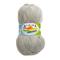Пряжа ALPINA " KLEMENT" 80% альпака, 20% мериносовая шерсть 4 * 50г 300 м №03 св. серый. Цена за упаковку 4 шт — фото 1