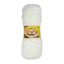 Пряжа ADELIA " DOLLY VELOUR" 100% микрополиэстер 5 * 100 г 93 м №02 молочный. Цена за упаковку 5 шт — фото 1