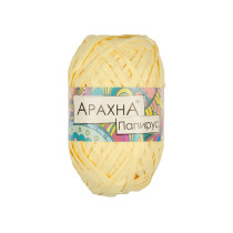 Пряжа ARACHNA " Papyrus" 100% целлюлоза 10 * 40 г ± 3 г 50 м №04 св. желтый. Цена за упаковку 10 шт — фото 1