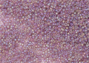 Бисер Япония MIYUKI Seed Beads 15/0 100г 0142FR дымчатый аметист прозрачный радужный матовый — фото 2