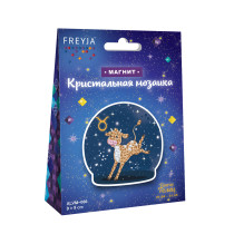 Кристальная ( алмазная) мозаика  " ФРЕЯ" ALVM- 066 магнит " Знаки зодиака. Телец" 9 х 9 см — фото 2