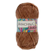 Пряжа ARACHNA "UMKA" 100% полиэстер 5 * 100 г 120 м №41св.коричневый. Цена за упаковку 5 шт — фото 1