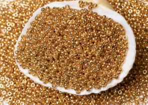 Бисер Япония MIYUKI Seed Beads 15/0 100г 1054 оцинкованное золото — фото 3
