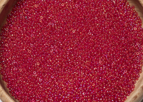 Бисер Япония MIYUKI Seed Beads 15/0 100г 0254 красный прозрачный радужный — фото 5
