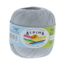 Пряжа ALPINA "LILY" 100% мерсеризованный хлопок 10 * 50г 175 м №231 св.серый. Цена за упаковку 10 шт — фото 2