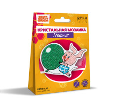 Кристальная ( алмазная) мозаика  " ФРЕЯ" CMF- ALVM- 099 магнит " Пятачок" 9. 5 х 7. 5 см — фото 2