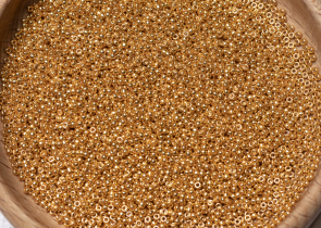 Бисер Япония MIYUKI Seed Beads 15/0 5г 1054 оцинкованное золото — фото 5
