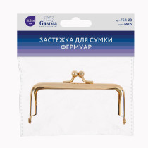 " Gamma" FER- 28 Застежка для сумки " фермуар" 10. 5 x 6 см 1 шт. №05 под золото — фото 2