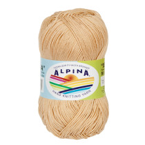 Пряжа ALPINA " XENIA" 100% мерсеризованный хлопок 10 * 50г 240 м №034 бежевый. Цена за упаковку 10 шт — фото 1
