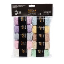 Пряжа ALPINA " AMIGURUMI" 100% хлопок 10 х 25 г 62 м Set №02 — фото 2