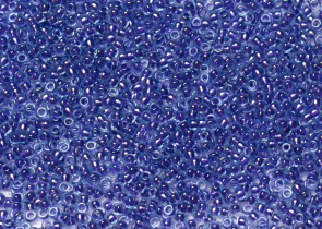 Бисер Япония MIYUKI Seed Beads 15/0 100г 1827 аква блестящий игристый фиолетовая линия внутри — фото 1