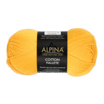 Пряжа ALPINA "COTTON PALLETE" 50% хлопок, 50% акрил 10 * 50г 205 м №11 желтый. Цена за упаковку 10 шт — фото 1