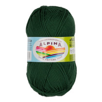 Пряжа ALPINA " NANA" 70% хлопок, 30% полиамид 10 * 50г 105 м №22 т. зелёный. Цена за упаковку 10 шт — фото 1
