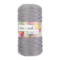 Пряжа ARACHNA " Cord Mini" 100% полиэфир 3 * 75 г ± 10 г 200 м №03 св. серый. Цена за упаковку 3 шт — фото 1