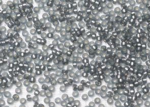 Бисер Япония MIYUKI Seed Beads 15/0 5г 1657 окрашенный серый полуматовый серебряная линия внутри — фото 2